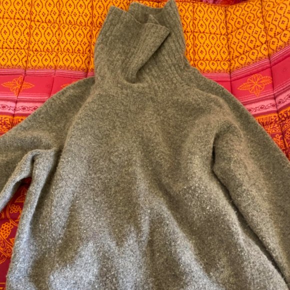 Long Turtle Neck Tan Jumper - Picture 1 of 4